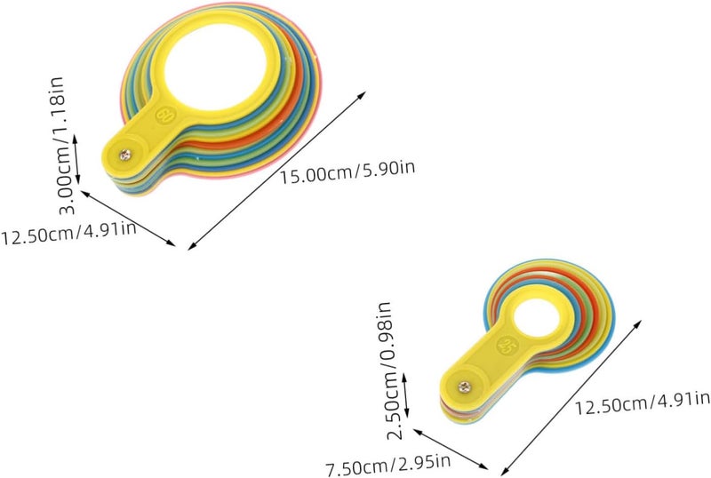 PartyKindom 2 Sets Fruit Diameter Measuring Rings Tool - Plastic Fruit Sizer for Oranges - Peaches Apples Measures 25 60mm & 60 110mm Accurate and Easy to Use Fruit Measurement Tools - Image 2